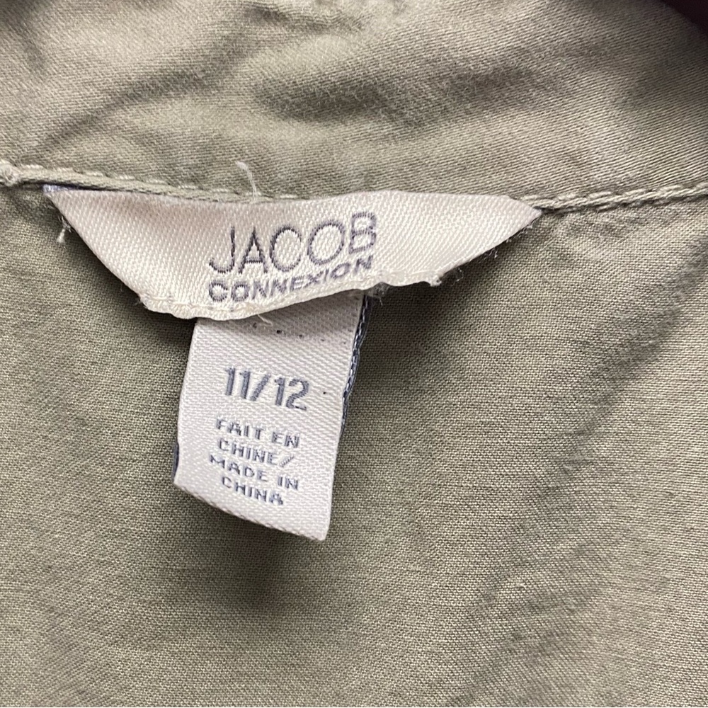 4 for $25 💚 Jacob Connexion Olive Green Utility Shirt Dress 💚 - 11/12 - Picture 5 of 7